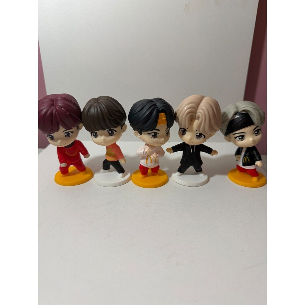 McDonald's Tiny Tan BTS Lot of 6 Collectible Figures Happy Meal Toys